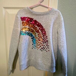 Little Girls Rainbow Sequence Sweatshirt